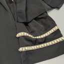 Women Sequin Abaya Muslim Dress Solid Color Islamic Prayer Clothes Glitter Maxi Dubai Robe with Pockets, Black, Size 11-12Y