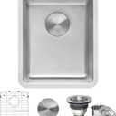 Ruvati 12-inch Undermount Bar Prep Kitchen Sink - 16 Gauge Stainless Steel kitchen Sink Single Bowl with Brushed Finish hides scratches, Easy-to-Clean Undermount Sinks - RVM5912