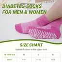 CaiDieNu Non Slip Diabetic Ankle Socks: Bamboo Viscose Non Binding Hospital Socks with Grip for Women Men Elderly Edema 9-15