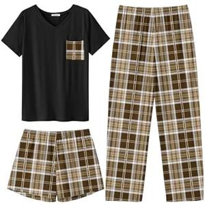 Ekouaer Women's 2 Piece Pajama Set Sleepwear Pj Set Shorts Pants Pjs with Pockets XL Ekouaer Women's 2 Piece Pajama Set Sleepwear Pj Set Shorts Pants Pjs with Pockets XL
