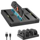 Charging Dock for Nintendo Switch 2 Joy-Con Controllers-4 in 1 Fast Charger Station, OmniCharge Design, LED Indicators & Overcharge Protection (Black)