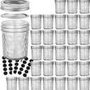 VERONES Mason Jars 6 OZ, 30 PACK 6oz Mason jars Canning Jars Jelly Jars With Lids, Ideal for Jam, Honey, Wedding Favors, Shower Favors