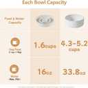 Havniva Elevated Slow Feeder Dog Bowls, 1.6 Cups/8.2 inch Slow Feeders + 7.3 inch Ceramic Dog Food & Water Bowls Set with Acacia Wood Stand Puzzle Bowls for Fast Eater, Medium Dogs Anti-Choking