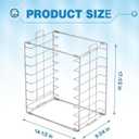Moxweyeni Instrument Tray Rack Dental Instruments Organizer Chrome Tray Rack for Size B Trays and Lids, Holds 8 Trays