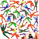 35PCS Sticky Wall Climbers, Climbing Man Sticky Toys Ninja Party Favors Fidget Sensory Toy Egg Fillers Goodie Bags Bulk Classroom Treasure Box Prizes Pinata Treat Easter Birthday Gift for Boy Girl