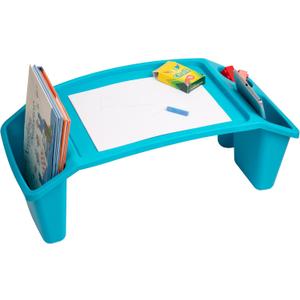 Mind Reader Kids Lap Desk, Activity Tray, Drawing, Stackable, Portable, Plastic, 22.25" L x 10.75" W x 8.5" H, Blue