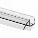 eatelle Shower Door Bottom Seal with Drip Rail for 3/8" (10mm) Thick Glass, 36" Long Sweep - Ultra Clear Polycarbonate