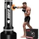 Freestanding Punching Bag with Stand, Men Standing Kickboxing Bag, Heavy Boxing for Adult Teens, Suitable for MMA Dummy Karate Home Gym Training Equipment （Excludes Gloves and Pumps）