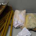 7.2FT Adjustable Balloon Party Arch Backdrop Stand and Double Sided Color Cover and 18LBS Water Weight Bag and Portable Storage Bag Set, Gold Metal Birthday Arch Backdrop Stand for Any Event Decor