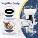 Vayzluiy Handheld Toilet Bidet Sprayer for Toilet-Adjustable Water Pressure Control with Bidet Hose for Feminine Wash, Stainless Steel Brushed Nickel Cloth Diaper for Baby Wash (Stainless Steel, 1)