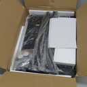 IBUYKE C Shaped Side Table, 360° Swivel Height Adjustable End Table for Small Spaces, with Phone & Tablet Slot, Modern Small Coffee Snack Table for Sofa/Bed, Black UTVT003B