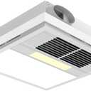 FLYINGFOX DC Bathroom Exhaust Fan, LED Light, Heater, Exhaust Fan 180 CFM Bathroom Fan 2 Sone