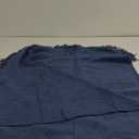 Knitted Throw Blanket with Tassels Bubble Textured Lightweight Soft Throws for Couch Cover Home Decor (Navy, 50x60)