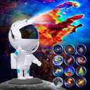 Astronaut Galaxy Projector, Star Projector with 12 Space Films, Galaxy Projector for Bedroom with Timer, Planetarium Projector Night Light Ceiling Nebula for Kids Adults Gift Living Game Room Decor