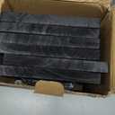 WOPITUES Wood Floating Shelves Set of 6, Shelves for Wall Decor, Farmhouse Shelf for Bedroom, Bathroom Storage Shelves, Book Shelves for Living Room-Black (16.5 Inch)