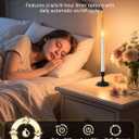 2 x otnofok 10.5" Flameless Taper Candles, 6 Pack Battery Operated Plastic LED Candlesticks with Remote, 3D Flickering Flame for Wedding, Christmas Decor, White (Rechargeable Batteries Not Compatible) (Remote Control-3000K)