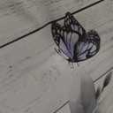 HVEST Rustic Blue Floral Wall Art for Bathroom, Blue and Gray Flower Butterfly on Rustic Wood Canvas Wall Art Country Wildflower pictures for Living Room Bedroom Wall Decor,16L X 12W inches