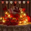 ROCEEI 4 Pack Heart String Lights, 39.2 Ft LED Fairy Lights, Battery Operated Romantic Hanging Light for Bedroom, Wall, Window, Wedding, Party Decor(Wood,20 Bulbs,White Pink Red +Mixed)