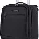 Verage Underseat Carry On Luggage with Wheels, 14.5-Inch Spinner Small Suitcase, Softside Lightweight Travel Bag for Men and Women, Airplane Carry On Bag, Black, Basic Underseat