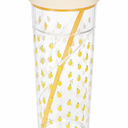 Plastic Sipper Straw, Lemon, 2pcs
