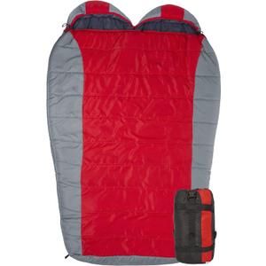 Teton 20F and 5F Degree Sleeping Bag; Lightweight, Warm Weather Mummy Sleeping Bags for Adults and Kids, Camping, Backpacking, Hiking (Double Red)