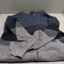 Mylldey Mens Hoodies Knit Sweater, Full Zip Fleece Lined Cardigan Sweaters Casual Regular Fit Knit Hooded Men Sweater Jacket (Medium, Blue)