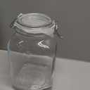 Folinstall 1 Gallon Square Super Wide-Mouth Glass Jars with Airtight Lids, Glass Storage Jars with 2 Measurement Mark, Sturdy Canning Jars with Large Capacity 4100 ML For Overnight Oats