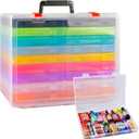 Collector Case Compatible with 5 Surprise Mini Brands Toys Series 1 2 3, 18 Independent Mini Mart Box for Gold Rush Mystery Capsule Real Miniature Collectible Toy, (Box Only)