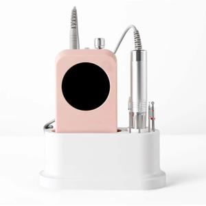 Nail Drill Holder and Grinding Bit Storage Box | 8-Bit Organizer for Nail Drill Machine | ABS Desktop Storage Case for Home & Salon Use (WHITE)