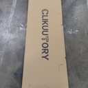 Clikuutory Mid Century Modern 70 Inch TV Stand with Two Large Storage Space for 50 55 60 65 70 75 80 Inch TVs, TV Console with Two Sliding Door, Entertainment Center for Bedroom, Grey