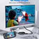 Multiple USB C Hub, USB Docking Station with HDMI Adapter, 3 USBA 3.0 Splitter Data Ports & SD/TF Card Reader,Support Extended Display for MacBook Pro, Monitor 4K HDMI Hub for Laptops (4K@30HZ Black)