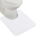 GORILLA GRIP Thick Memory Foam Toilet Rug for Bathroom, U Shaped Washable, Soft Absorbent Velvet Topside Floor Mats, Machine Wash, Cushioned Luxury Rugs for Bath Room, 22.5 x 19.5, White