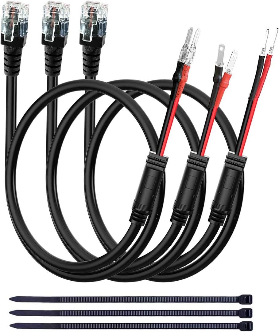 Radar Detector Hardwire Power Cord, Rearview Mirror Plug Cable, with Inline Fuse Holder, Suitable for Uniden Escort Beltronics Valentine One Cobra Whistler Radar Detector, 3-Piece Set, 13.7'' (RJ11)