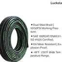 10Ft 1/4 Inch Hydraulic Hose (EN853 SAE 100R2AT -70MPa/10150PSI, 2-Layer Steel Braided),Heavy-Duty Industrial Hydraulic Oil Hose with Fittings