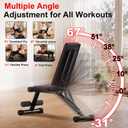 Adjustable Folding Weight Bench for Home Gym, 660 lbs Capacity Multi-Functional Workout Bench Sturdy Durable for Full Body