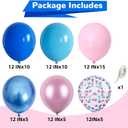 2 x HILAVO Pink and Blue Balloons 12 Inch Pastel Metallic Blue Baby Light Pink Chrome Latex Balloon Confetti Balloon for Kids Girls Hawaiian Summer Gender Reveal Wedding Birthday Baby Shower Party Decor