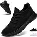 CMNZHK Womens Running Shoes Tennis Sneakers Black Size 6 Slip on Walking Gym Work Shoes Non Slip Comfortable Lightweight Athletic Workout Sport Shoe