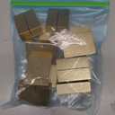 UNIQOOO 12 Pack Gold Birch Wood Stands /1.2mm Slot for Cardstock, Wedding Table Numbers Holders, Photo Holder, Photo Display Stand for Event Decor, Retail Shop, Cafe Restaurant Menu, Business Card, Name Tag