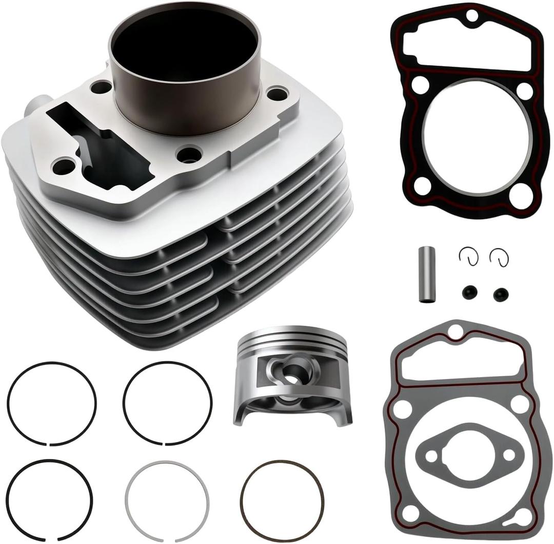 Cylinder Piston Gasket Rings Kits Compatible with Honda XR200R 1981-2002 with Honda XR200 1980-1984, 63mm Bore