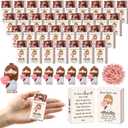 Wettarn 36 Sets Christian Valentine Gift Bulk Mini Jesus Loves You Figurines Gifts, Small Jesus with Match Storage Box Pocket for Coworkers Church Sunday School Students Religious Gift, Easter Egg