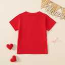 Little Girl Valentines Day Shirt Bow/Heart Clothes Toddler Valentines Day Outfit 3-8Y (Red)