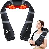 UKL HEALTHCARE Neck Massager with Heat  Back and Neck Massager for Pain Relief Deep Tissue Shiatsu Kneading Massage Pillow, Neck and Shoulder Massager, Gifts for Men Women Mom Dad