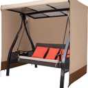 Outdoor Swing Covers Waterproof for Patio Swing 3 Seater, Patio Swing Cover 3 Triple Porch Swing Cover for Winter, Outdoor Furniture Protector 87L X 49D X 67H inch (86L*48D*67H inch)