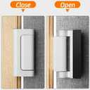 Home Indoor Security Door Lock Anti Theft Hinge Latch Lock Door Reinforcement Lock with 3 Inch Stop Reinforcement Lock Safety Tool 1 Pack Silver