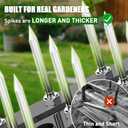 Aerator Lawn Tool Lawn Aerator -Heavy Duty Manual Grass Aerator with 15 Iron Spikes, Height Adjustable, Yard Aerator Tool for LawnBlack