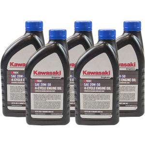 Pack of 5 Kawasaki 99969-6298 Genuine OEM K-Tech SAE 20W-50 4-Cycle Engine Oil