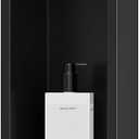 Qeke Stainless Steel Shower Niche 8" X 36", No Tile Needed Wall Niche Three-Tier, Recessed Shower Shelf for Bathroom Storage, Matte Black