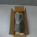 6pcs Mini Christmas Trees Christmas Decor, Artificial Christmas Mini Bottle Brush Trees Tabletop, Christmas Decoration Trees with 4 Size Xmas Holiday Decor (6pcs Green+Silver+White)