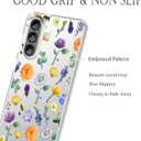 Unov Case Compatible with Galaxy A36 / A37 5G Flower Girly Floral Garden Embossed Pattern Design Slim Protective Soft TPU Bumper Back Cover