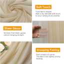 Wedding Arch Draping Fabric 6 Panels Champagne Sheer Backdrop Drapes, Sheer Fabric 28.7"x20FT Backdrop Chiffon Drapes for Wedding Ceremony Birthday Party Bridal Shower Outdoor Decoration